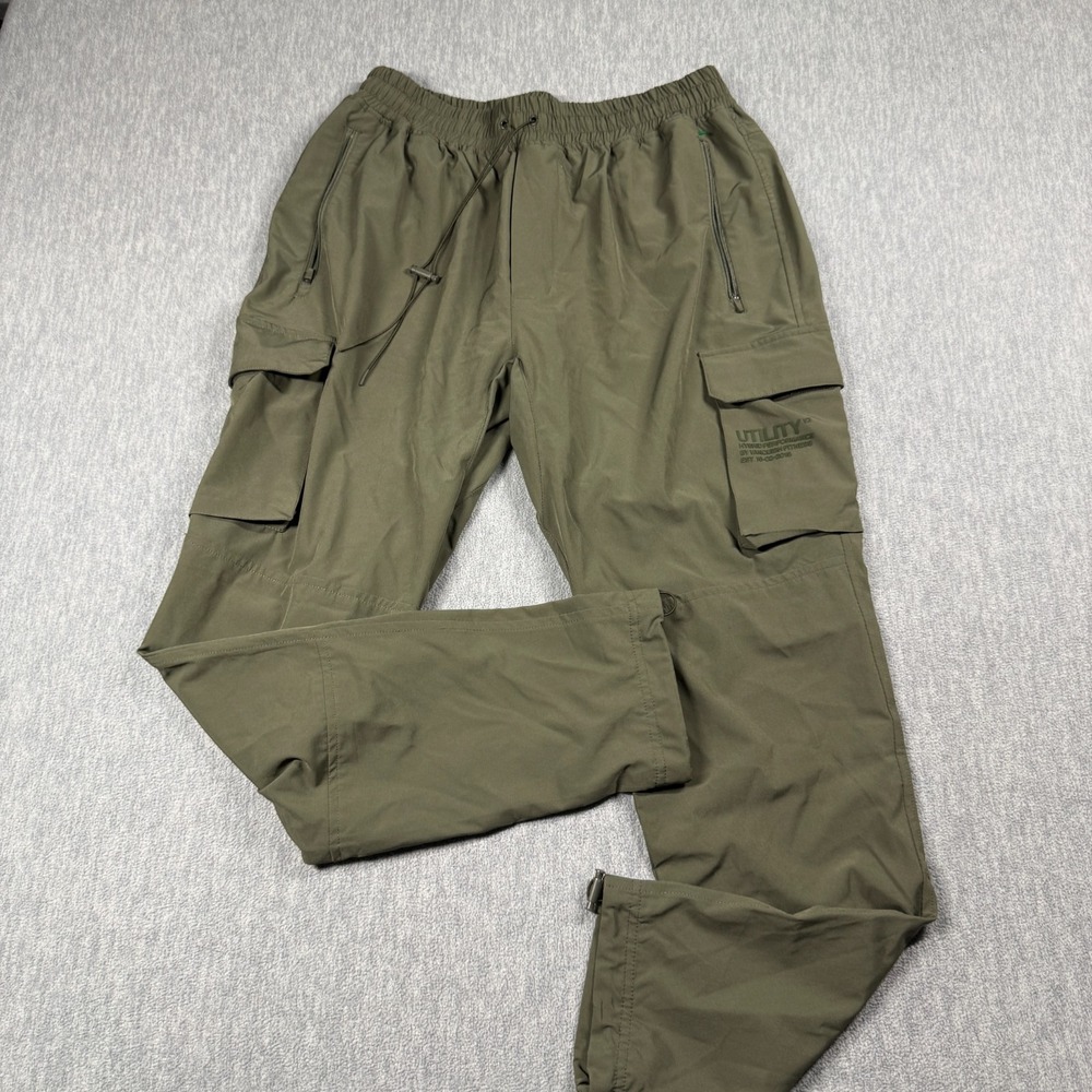 Vanquish Pants Mens XL Olive Green Utility Performance Cargo Tactical Jogger
